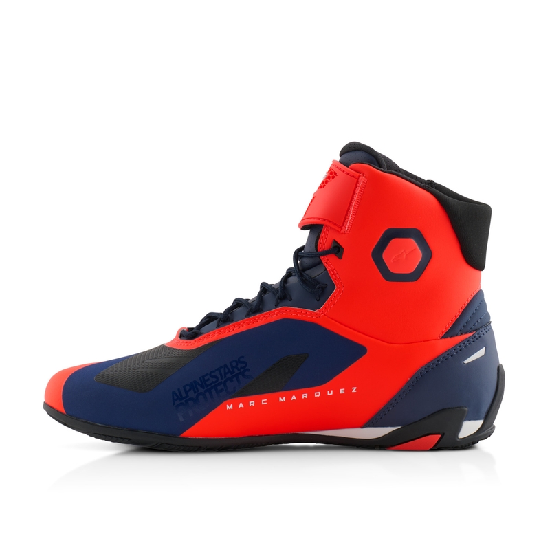 Alpinestars Faster-4 μπότες μοτοσυκλέτας MM93 συλλογή fluo κόκκινο-μπλε-λευκό
