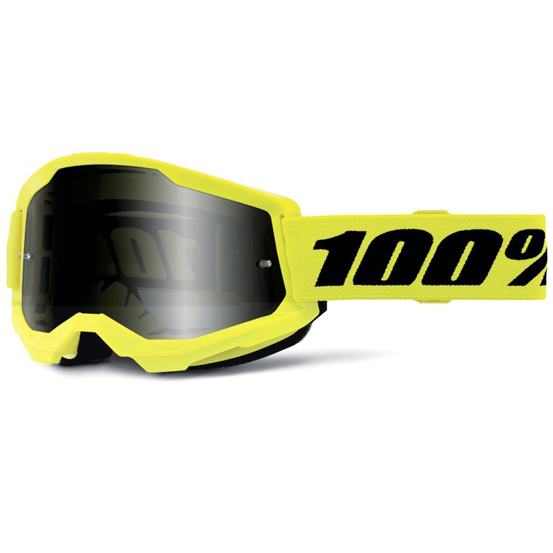 Γυαλιά Motocross 100% ACCURI 2 Sand κίτρινο με διπλό καπνιστό πλεξιγκλάς