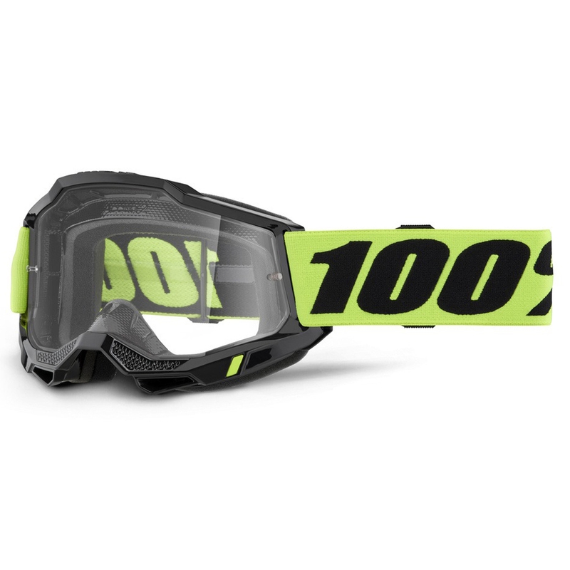 Παιδικά γυαλιά motocross 100% ACCURI 2 USA κίτρινα με διάφανο plexiglass