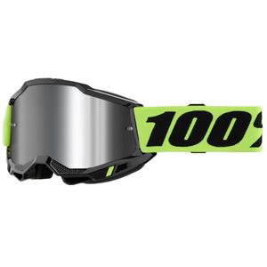 Παιδικά γυαλιά motocross 100% ACCURI 2 USA κίτρινο με ασημί καθρέφτη plexiglass
