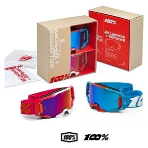Σετ γυαλιών 100% Armatic Jett Lawrence LE Pink-Blue Motocross