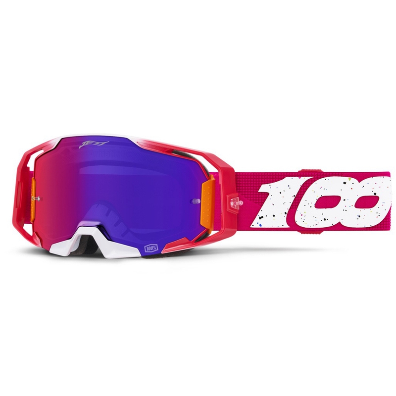 Σετ γυαλιών 100% Armatic Jett Lawrence LE Pink-Blue Motocross