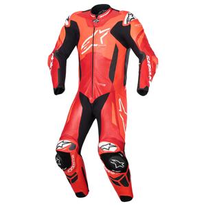 Alpinestars GP Plus V4 Sprint Ολόσωμη δερμάτινη στολή μοτοσικλέτας, συμβατή με τεχνολογία αέρα, Fluo Κόκκινο-Κόκκινο-Λευκό-Μαύρο