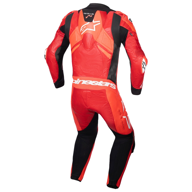Alpinestars GP Plus V4 Sprint Ολόσωμη δερμάτινη στολή μοτοσικλέτας, συμβατή με τεχνολογία αέρα, Fluo Κόκκινο-Κόκκινο-Λευκό-Μαύρο