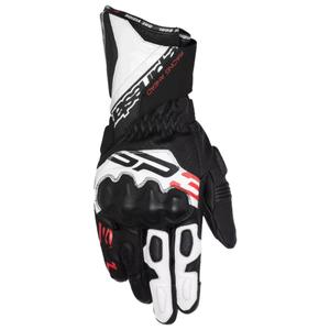 Γάντια μοτοσικλέτας Alpinestars SP-3 μαύρο-άσπρο-fluo κόκκινο