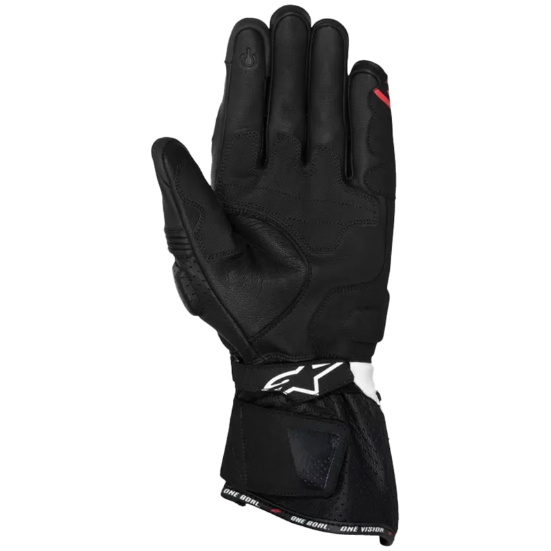 Γάντια μοτοσικλέτας Alpinestars SP-3 μαύρο-άσπρο-fluo κόκκινο