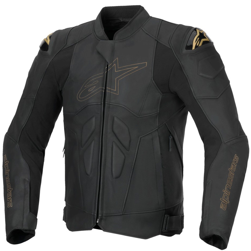 Alpinestars Dusk δερμάτινο μπουφάν μοτοσικλέτας μαύρο-χρυσό