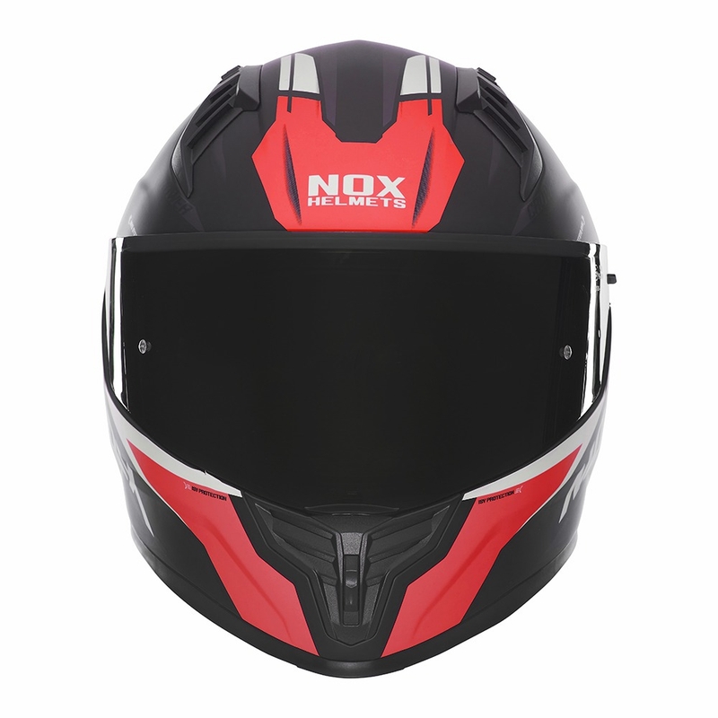 Κράνος μοτοσικλέτας full-face NOX N401 Crower ματ μαύρο-κόκκινο