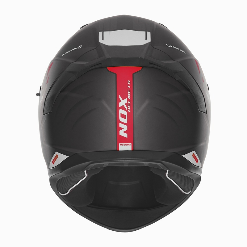 Κράνος μοτοσικλέτας full-face NOX N401 Crower ματ μαύρο-κόκκινο