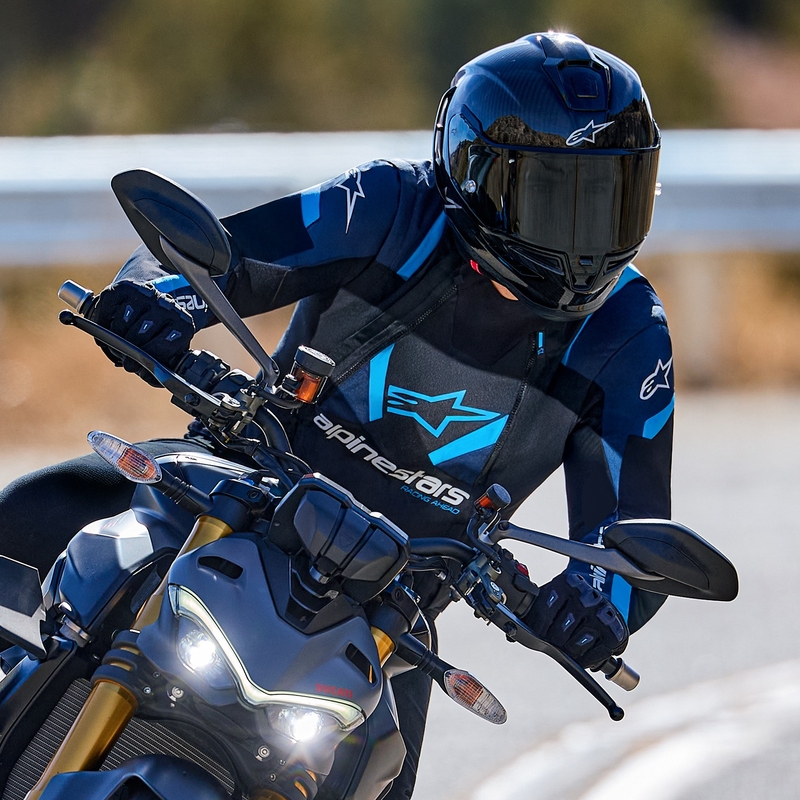 Μπουφάν μοτοσικλέτας Alpinestars T-Stunt Air μαύρο-μπλε-σιέλ
