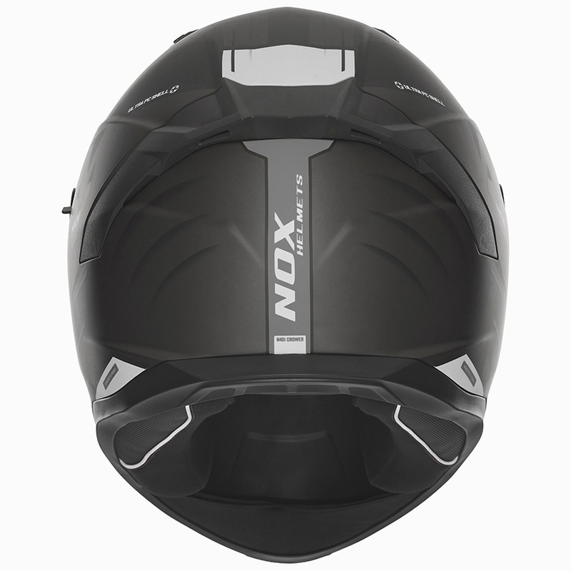 Κράνος μοτοσικλέτας NOX N401 Crower full-face μαύρο-ασημί ματ