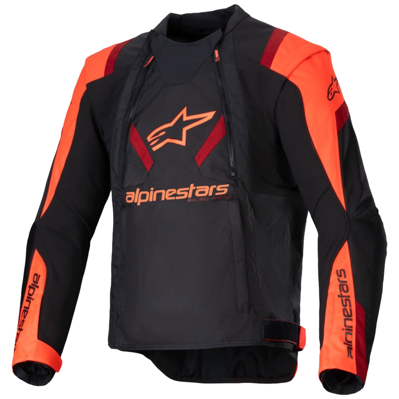 Μπουφάν μοτοσικλέτας Alpinestars T-Stunt Air μαύρο-fluo κόκκινο-κόκκινο