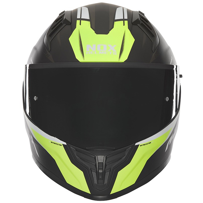 NOX N401 Crower κράνος μοτοσικλέτας full-face ματ μαύρο-fluo κίτρινο