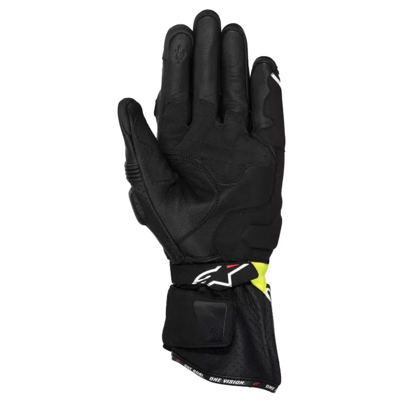 Γάντια μοτοσυκλέτας Alpinestars SP-3 μαύρο-fluo κίτρινο-άσπρο
