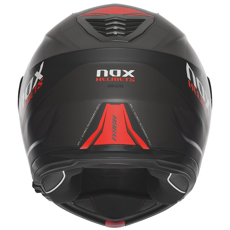 Αναδιπλούμενο κράνος μοτοσυκλέτας NOX N968 Ultra ματ μαύρο-κόκκινο