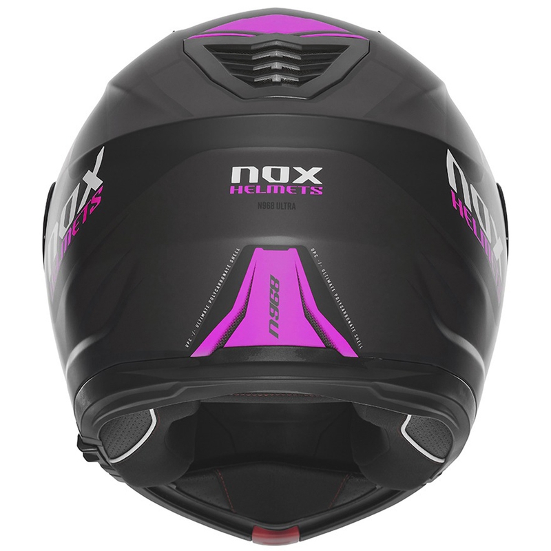 Αναδιπλούμενο κράνος μοτοσυκλέτας NOX N968 Ultra ματ μαύρο-ροζ