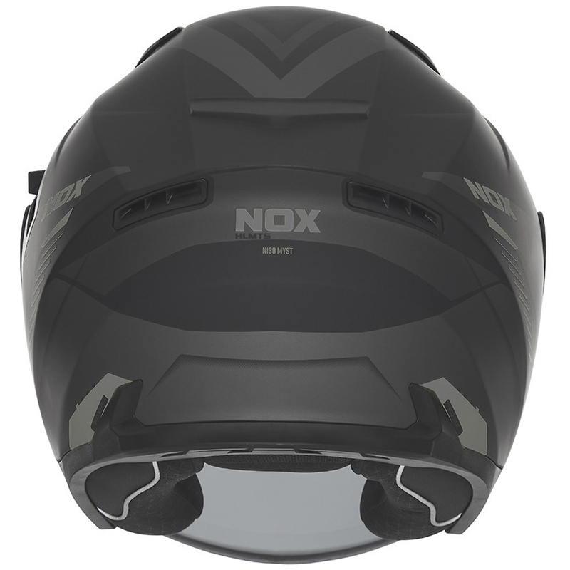 Κράνος μοτοσυκλέτας ανοιχτής όψης NOX N130 Myst ματ μαύρο-ασημί