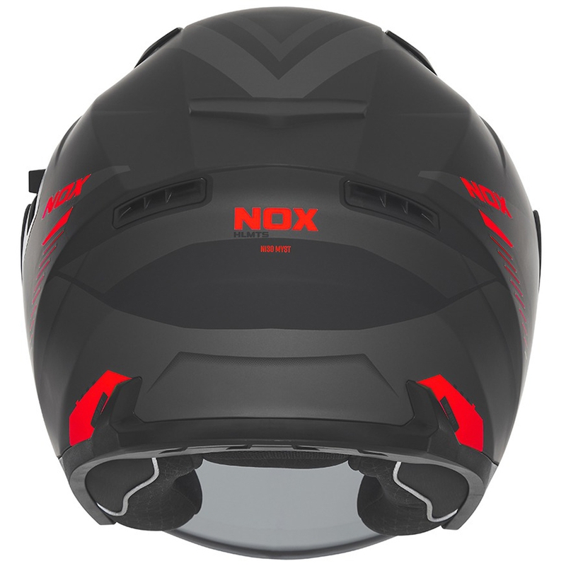 Κράνος μοτοσυκλέτας ανοιχτής όψης NOX N130 Myst ματ μαύρο-κόκκινο