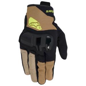 Γάντια μοτοσυκλέτας Alpinestars Chrome V2 Σκούρο Χακί-Μαύρο-Κίτρινο
