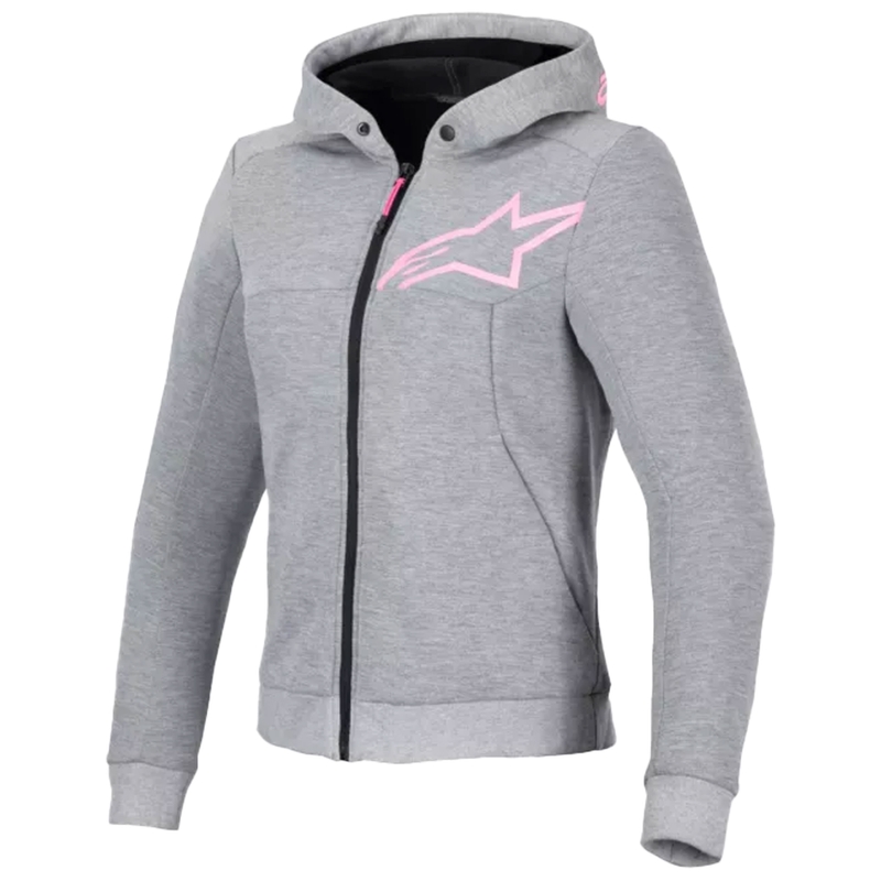 Alpinestars Stella Chrome V2 Sport γυναικείο μπουφάν μοτοσικλέτας γκρι-ροζ