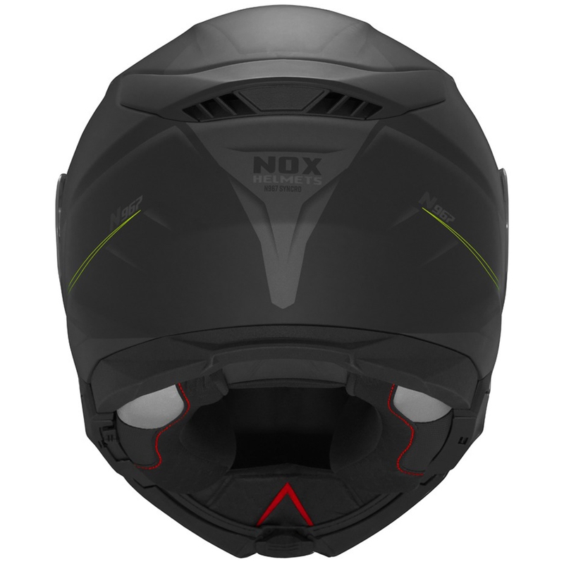 Κράνος μοτοσικλέτας NOX N967 Synchro ματ μαύρο-φθοροκίτρινο