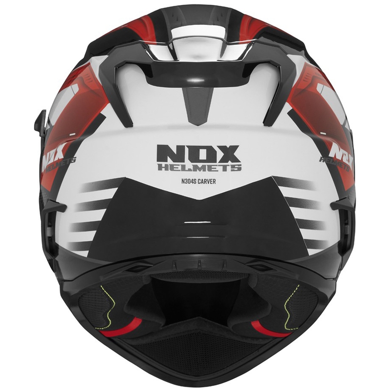 Ολόσωμο κράνος μοτοσυκλέτας NOX N304S CARVER μαύρο-άσπρο-κόκκινο