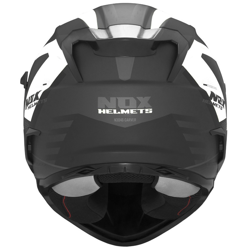 Κράνος μοτοσικλέτας ολόσωμο NOX N304S CARVER ματ μαύρο-άσπρο