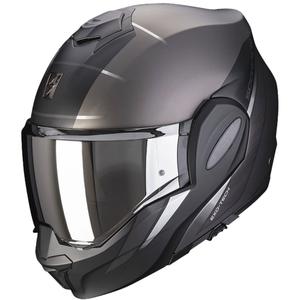 Πτυσσόμενο κράνος μοτοσικλέτας Scorpion EXO-TECH PRIMUS ματ ασημί-μαύρο