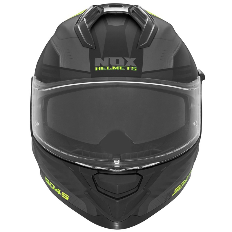 Κράνος μοτοσικλέτας full-face NOX N304S CARVER ματ μαύρο-κίτρινο