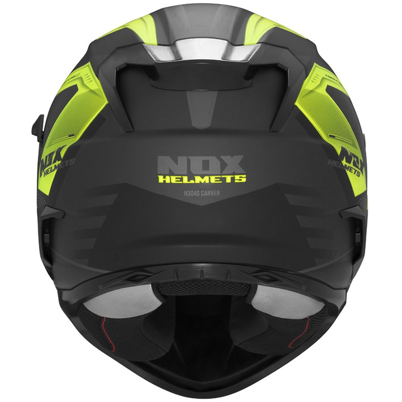 Κράνος μοτοσικλέτας full-face NOX N304S CARVER ματ μαύρο-κίτρινο