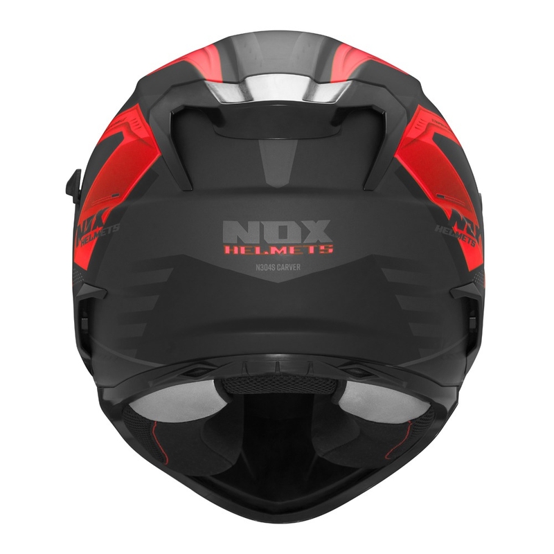 Ολόσωμο κράνος μοτοσυκλέτας NOX N304S CARVER ματ μαύρο-κόκκινο