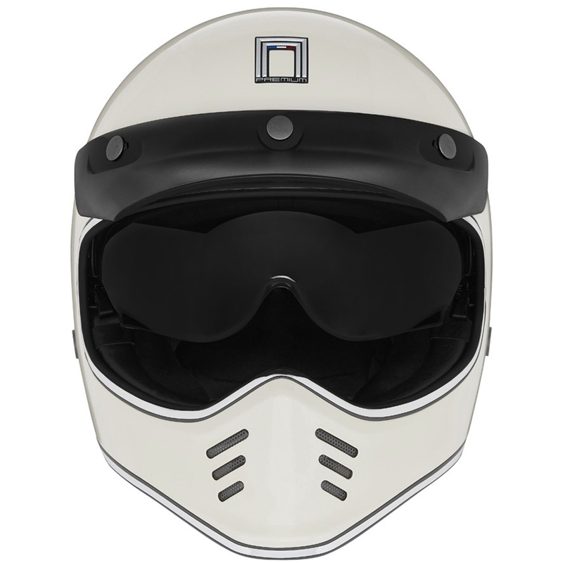 NOX PREMIUM SEVENTY II κράνος μοτοσικλέτας full-face λευκό ιβουάρ