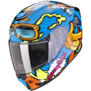 Παιδικό κράνος μοτοσικλέτας Scorpion EXO-JNR AIR FUN μπλε-πορτοκαλί