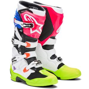Πολύχρωμες μπότες μοτοκρός Alpinestars TECH 7 περιορισμένης έκδοσης Hay