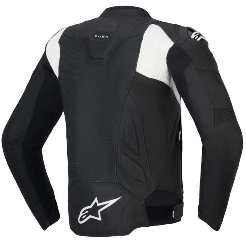Δερμάτινο μπουφάν μοτοσικλέτας Alpinestars Dusk Airflow μαύρο-άσπρο