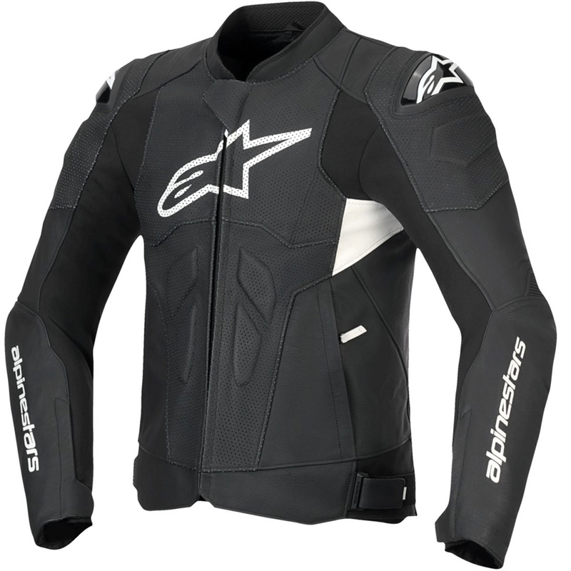 Δερμάτινο μπουφάν μοτοσικλέτας Alpinestars Dusk Airflow μαύρο-άσπρο