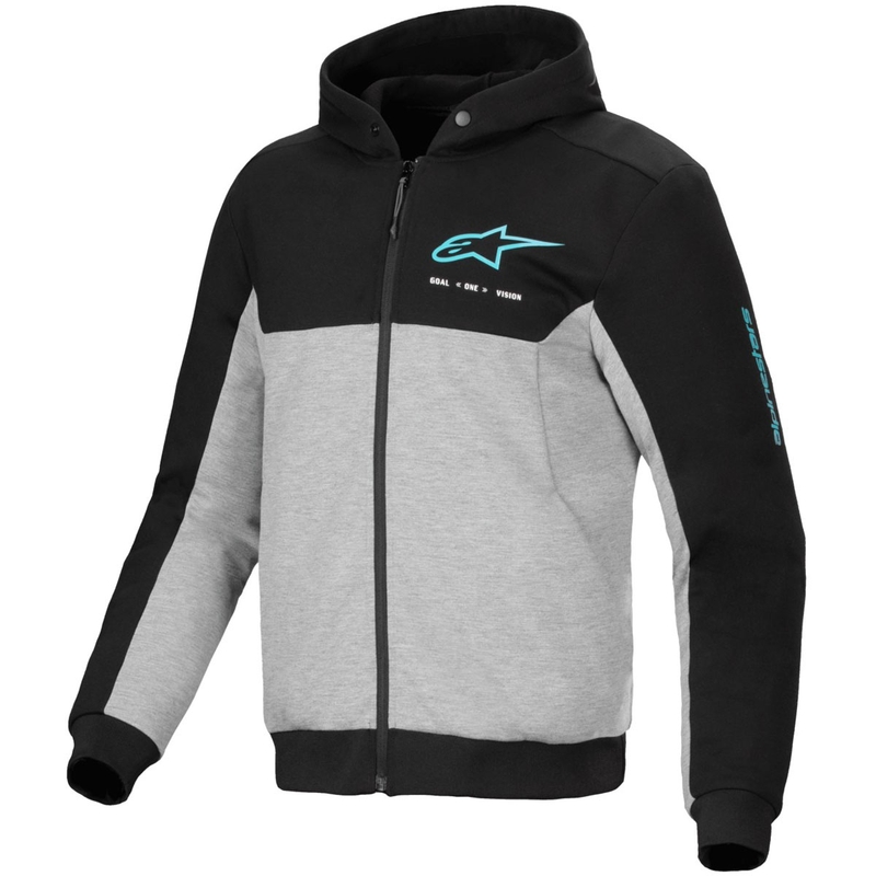 Φούτερ μοτοσικλέτας Alpinestars Chrome V2 Sport γκρι-μαύρο-μπλε