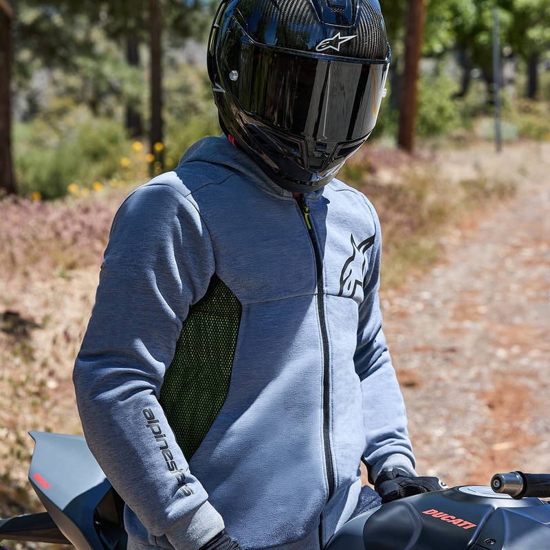 Φούτερ μοτοσικλέτας Alpinestars Chrome Air Sport γκρι-μαύρο-σκούρο χακί