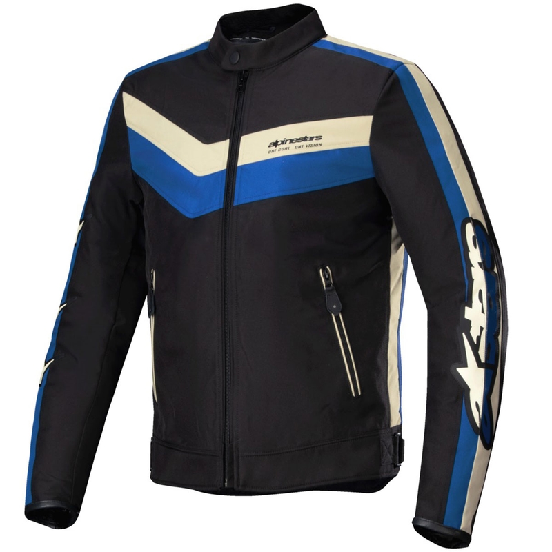 Alpinestars T-Dyno Water Resistant μπουφάν μοτοσικλέτας μαύρο-μπλε-μπεζ