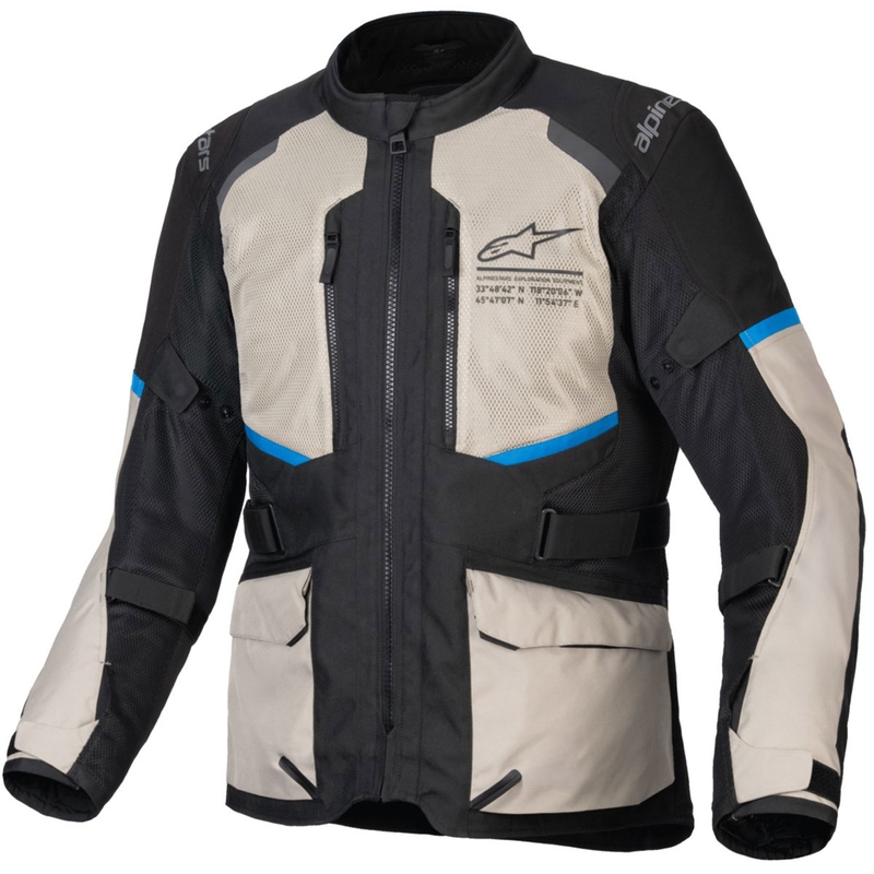 Μπουφάν μοτοσικλέτας Alpinestars Andes Air Drystar μαύρο-γκρι πράσινο-μπλε
