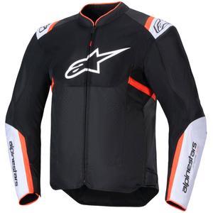 Μπουφάν μοτοσικλέτας Alpinestars T-SPS Air V2 μαύρο-άσπρο-fluo κόκκινο