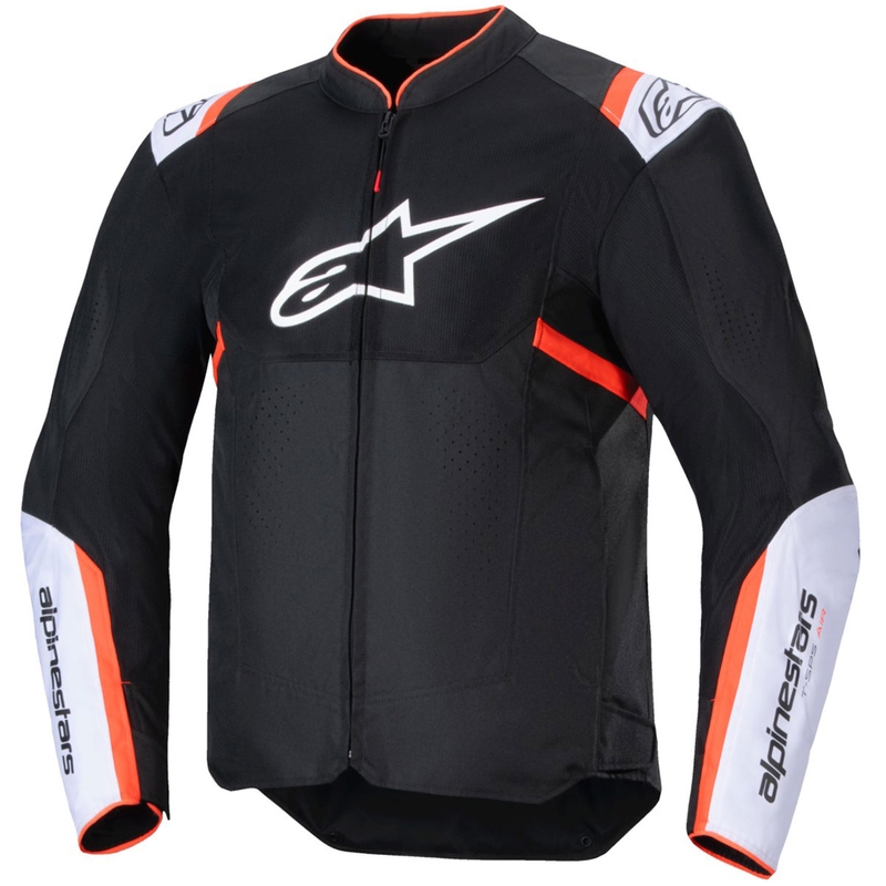 Μπουφάν μοτοσικλέτας Alpinestars T-SPS Air V2 μαύρο-άσπρο-fluo κόκκινο
