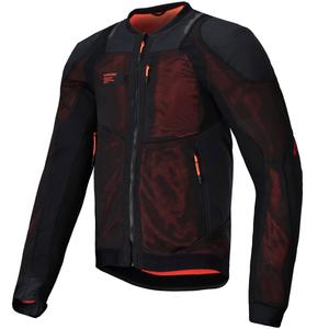 Μπουφάν μοτοσικλέτας Alpinestars TROOP-AIR PRO μαύρο-fluo κόκκινο