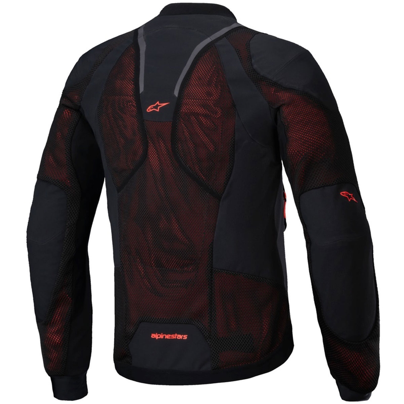 Μπουφάν μοτοσικλέτας Alpinestars TROOP-AIR PRO μαύρο-fluo κόκκινο