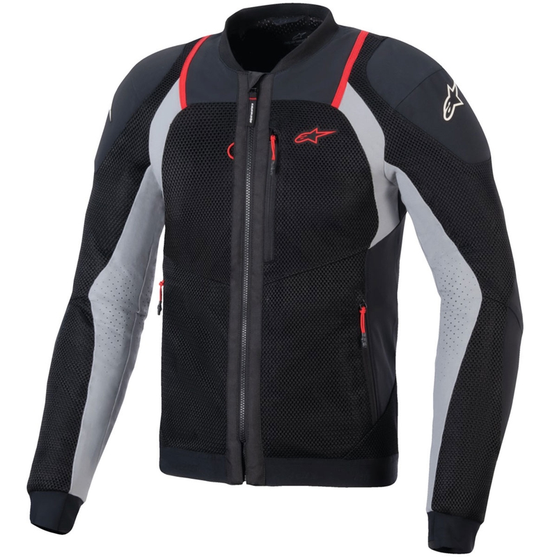 Μπουφάν μοτοσικλέτας Alpinestars TROOP-AIR PRO μαύρο-ανοιχτό γκρι-κόκκινο