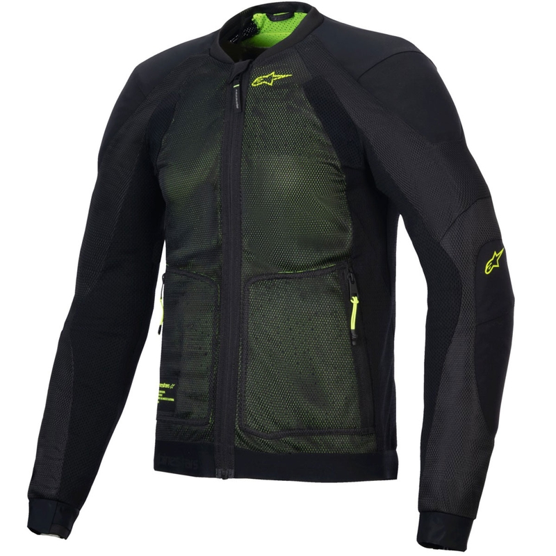 Μπουφάν μοτοσικλέτας Alpinestars TROOP-AIR μαύρο-fluo κίτρινο