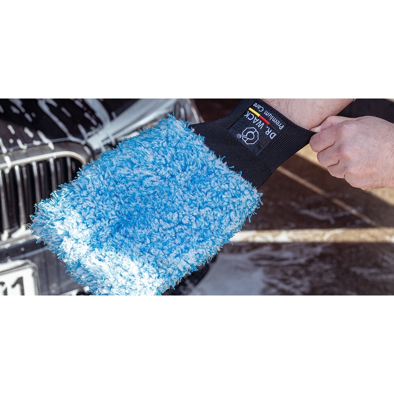 Γάντια πλυσίματος από μικροΐνες Dr. Wack Wash μπλε mitt