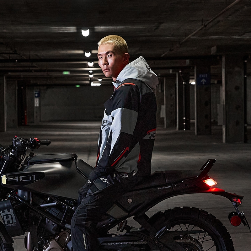 Μπουφάν μοτοσικλέτας Alpinestars MOGRESS AIR μαύρο-αμύγδαλο-πορτοκαλί