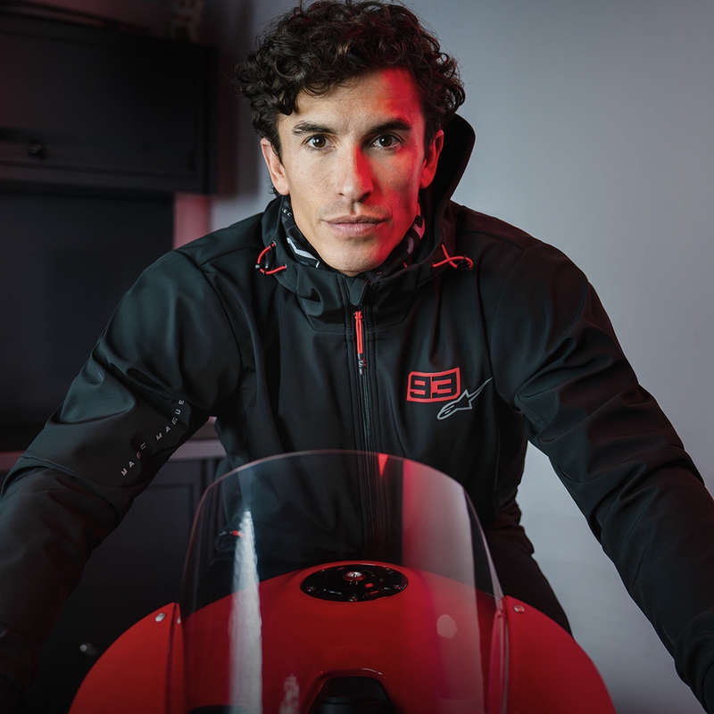 Φούτερ μοτοσικλέτας Alpinestars RADIUM TECH HOODIE MM93 μαύρο-κόκκινο-γκρι