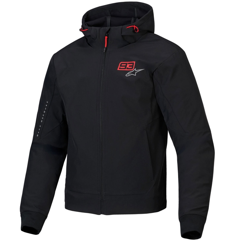 Φούτερ μοτοσικλέτας Alpinestars RADIUM TECH HOODIE MM93 μαύρο-κόκκινο-γκρι